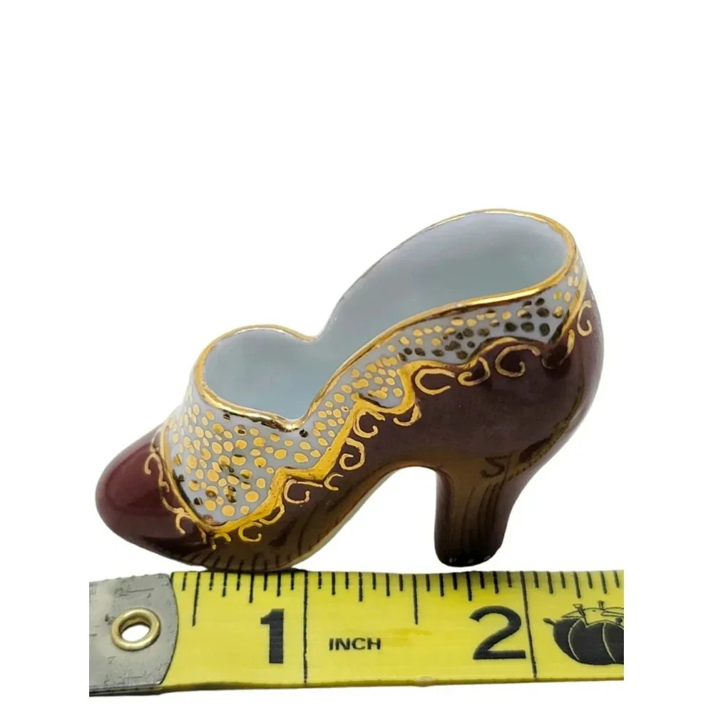 Miniature Hand Painted Porcelain Retro Shoe